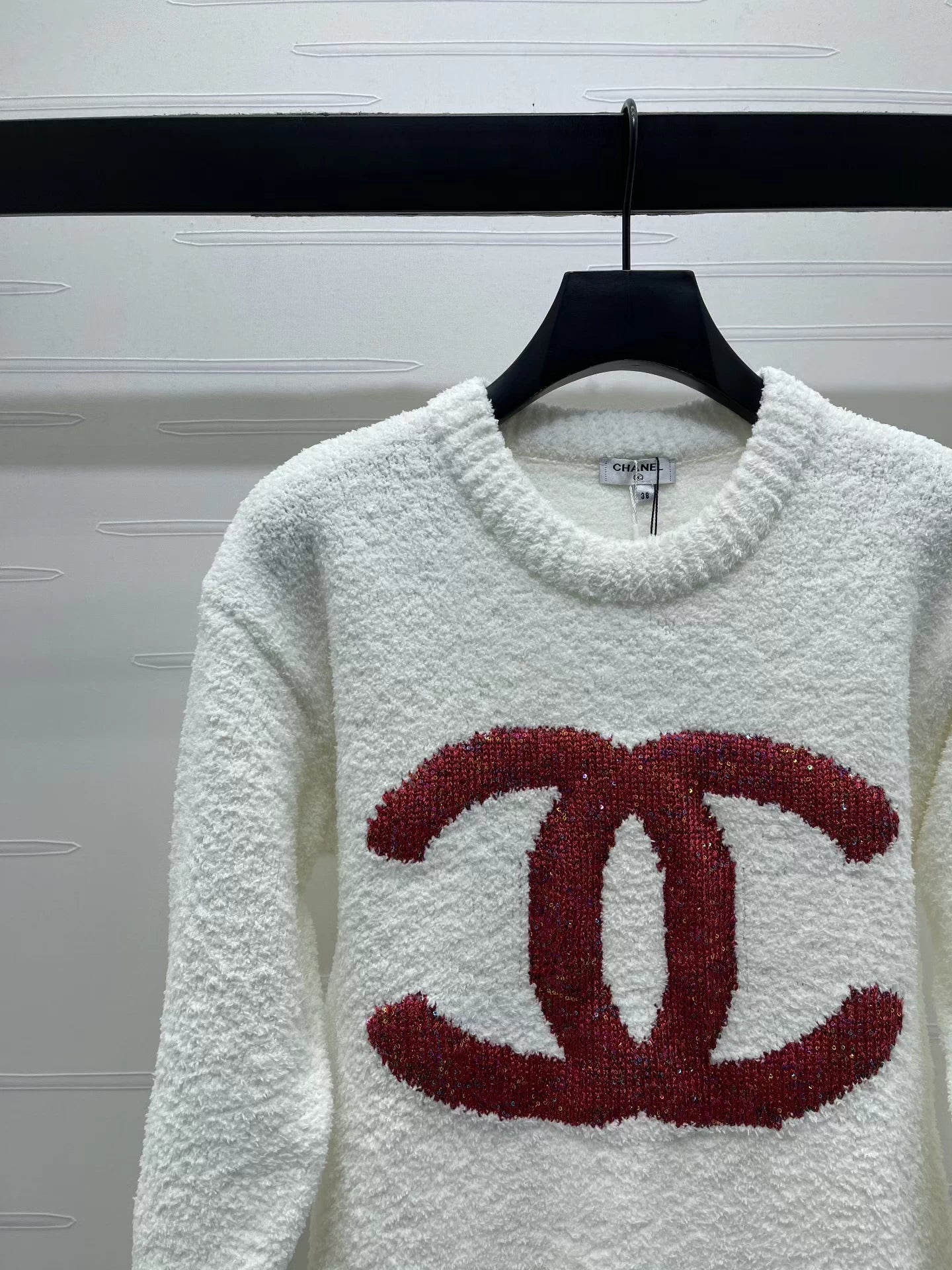 Crew Neck Letter Sweater