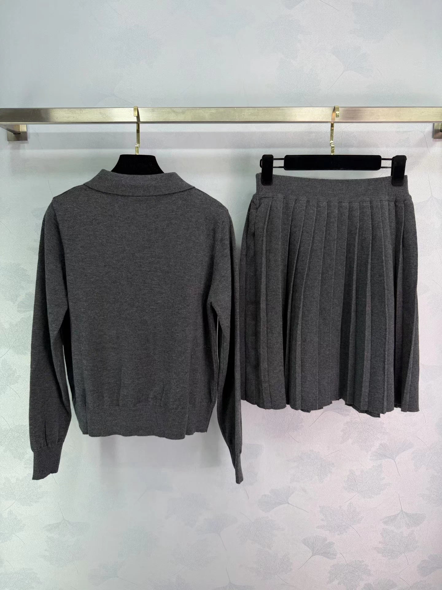 Preppy Style Knit Set