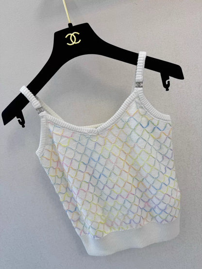 26ss Colorful Mesh Knit Camisole