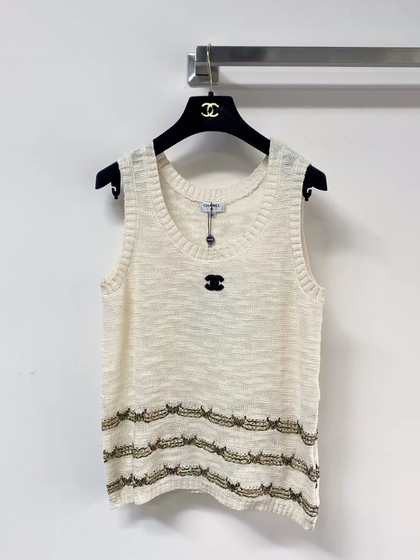 26ss Striped logo vest