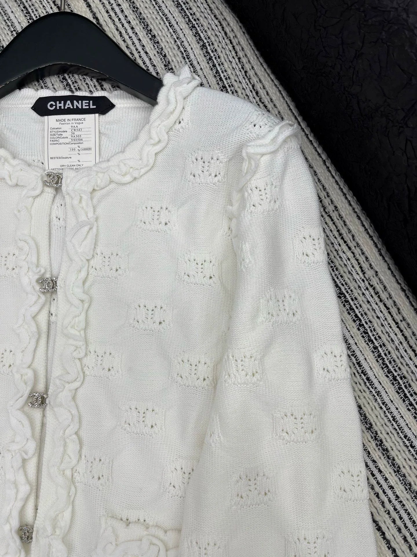 Hook flower round neck jacket