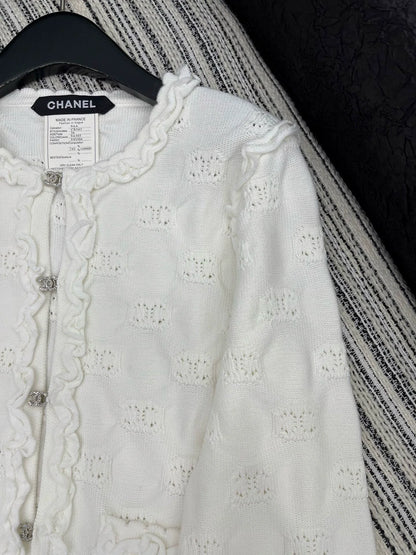 Hook flower round neck jacket