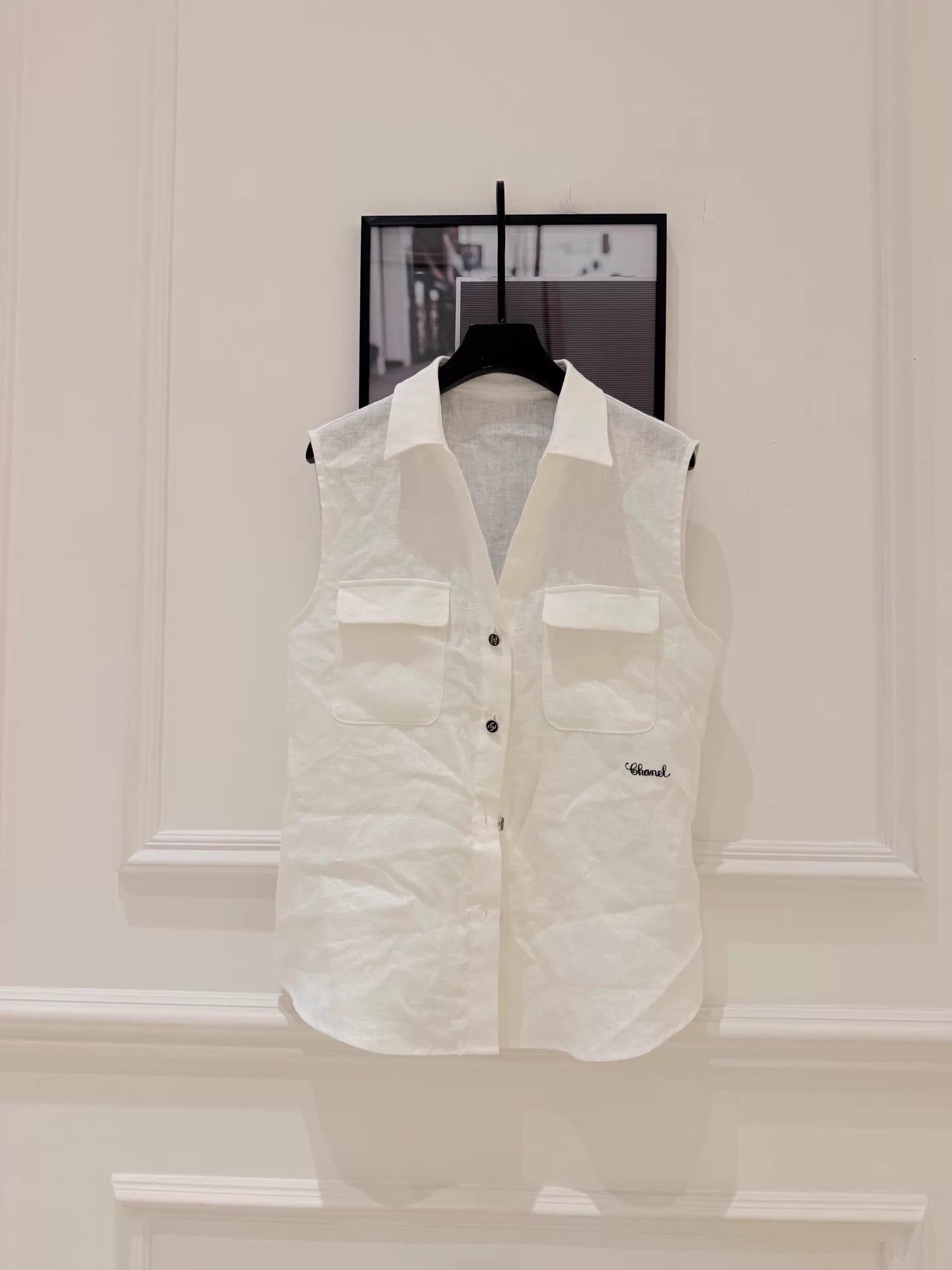 26ss Linen Sleeveless Shirt Vest