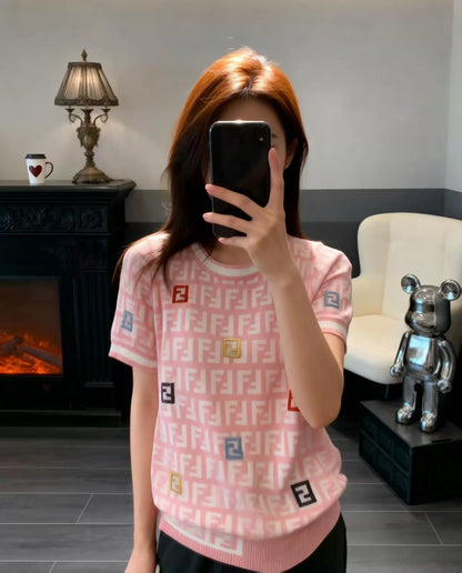 26ss Jacquard Knit T-shirt