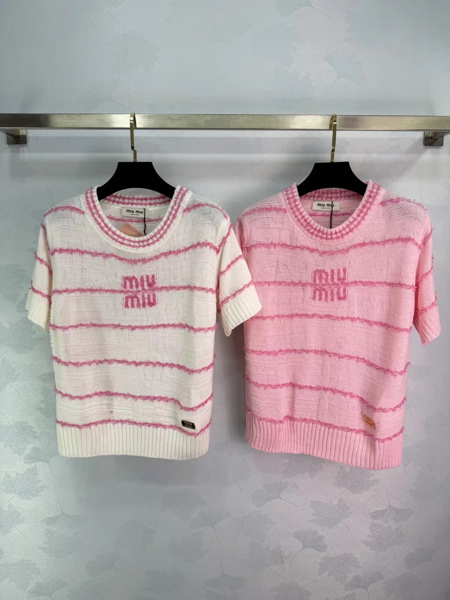 Striped Knit Short-Sleeve T-Shirt