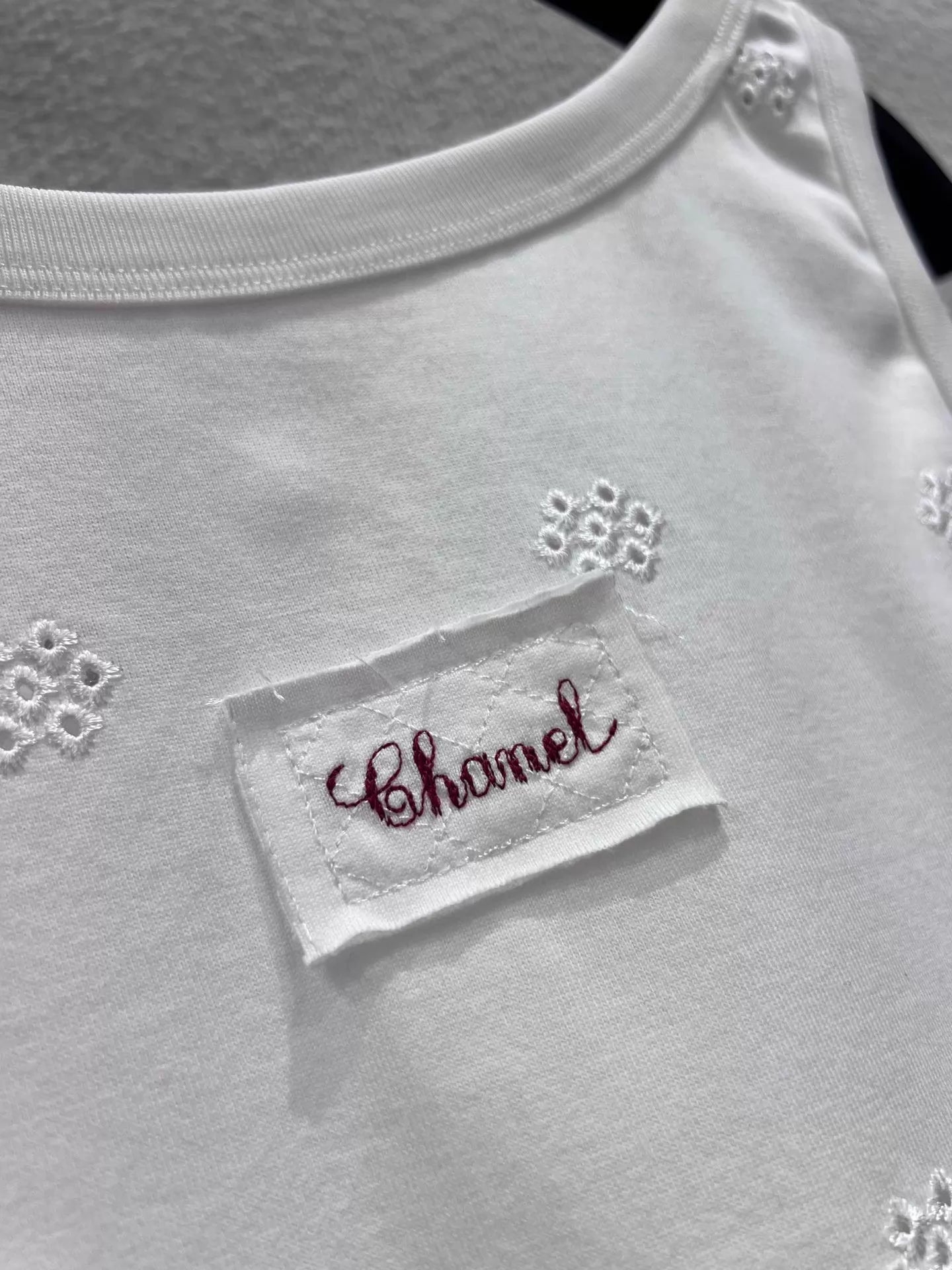 Openwork Floral Embroidery Vest
