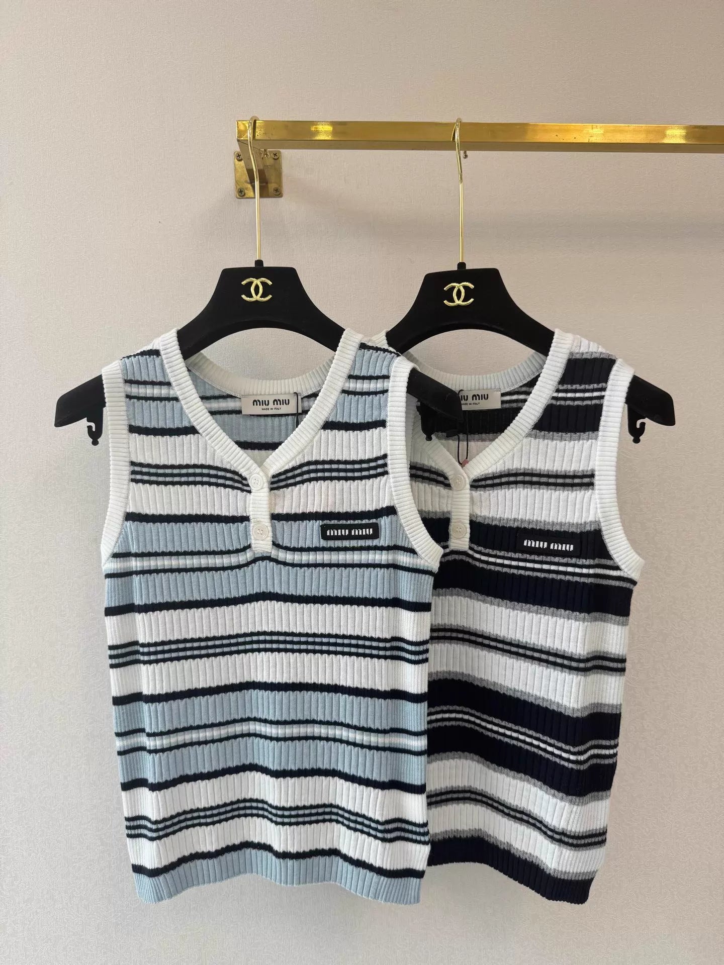 26ss Striped Knit Vest