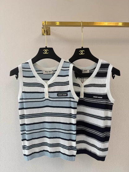 26ss Striped Knit Vest