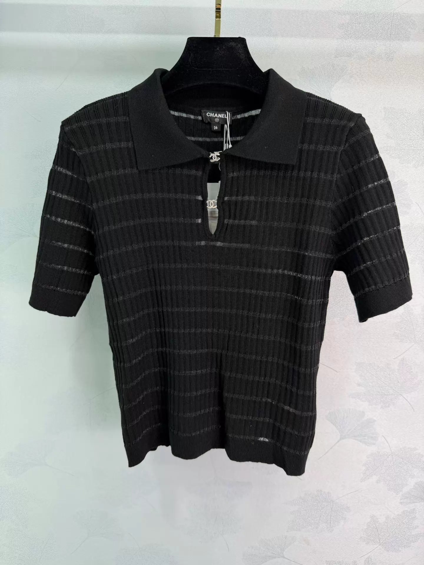 26ss Striped Knit Short-Sleeve T-Shirt