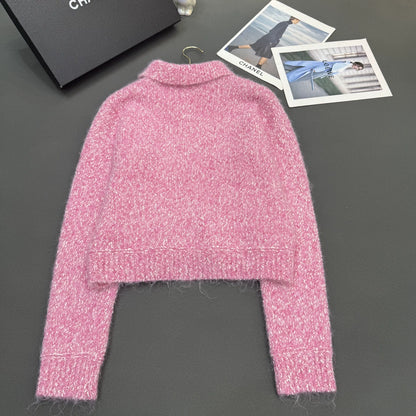 Pocket Single-breasted Lapel Cardigan