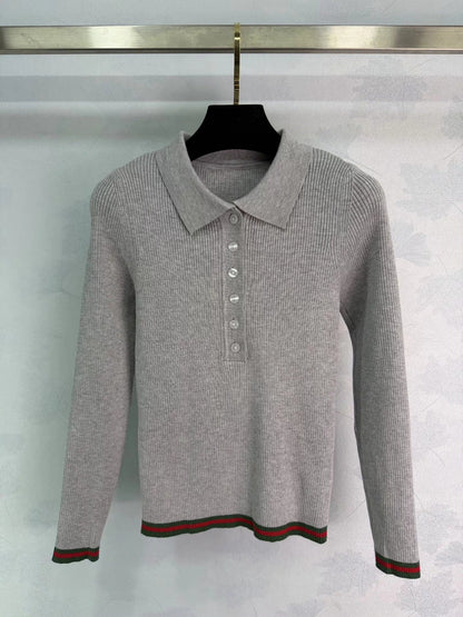 Collared Knit Long Sleeve