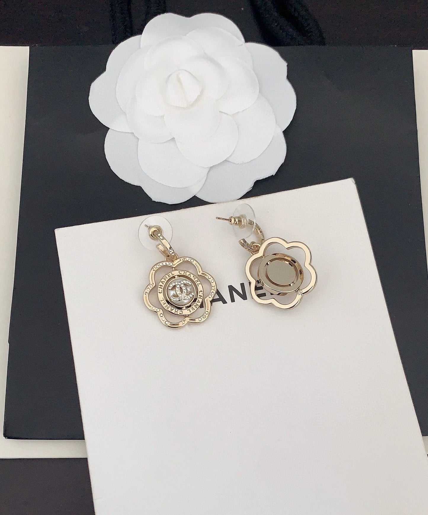 Hollow Camellia Earrings