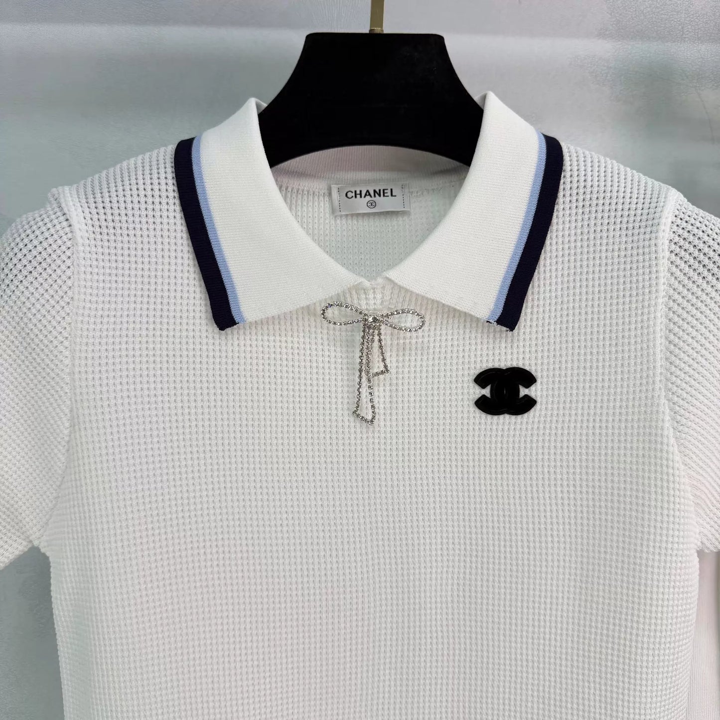 Preppy Style Color-Blocked Knit Set