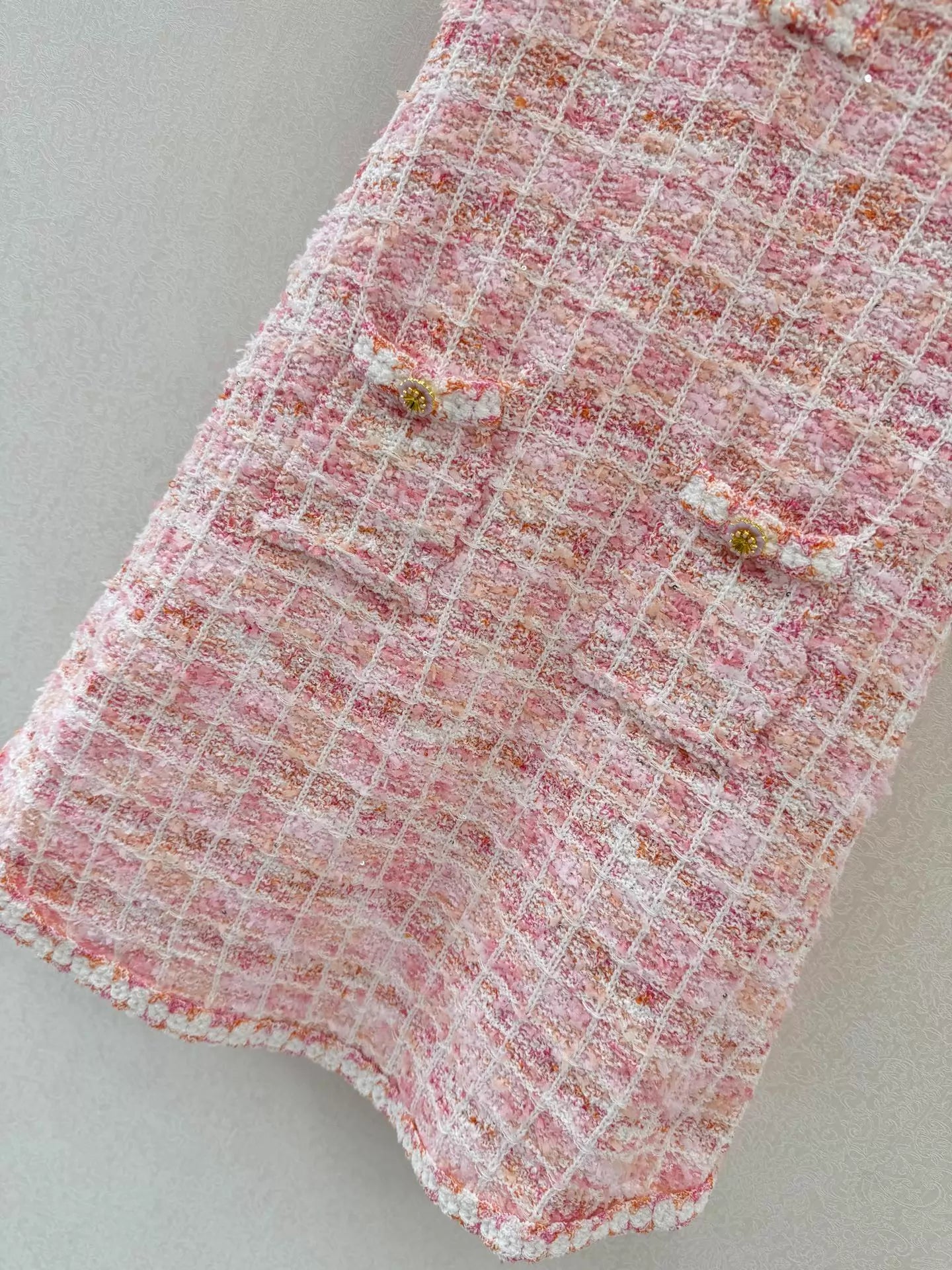 26ss Tweed Short-Sleeve Dress