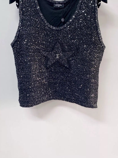 26ss Starry Sequin Vest