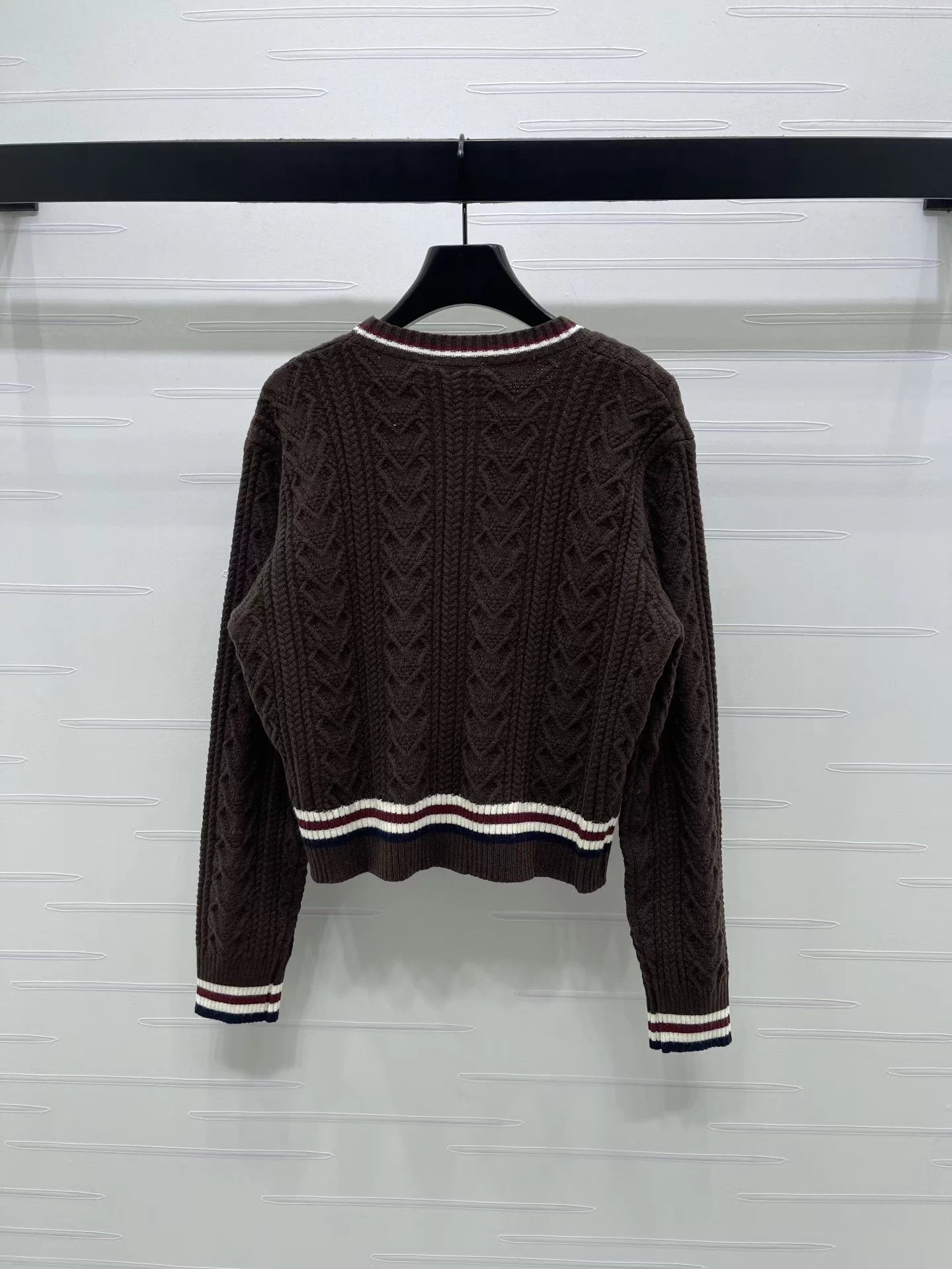 Cable Knit V-Neck Cardigan