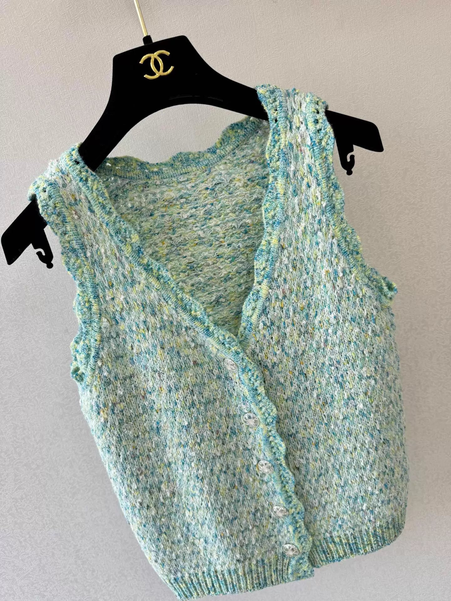 Mohair Blend Knitted Vest