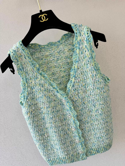 Mohair Blend Knitted Vest