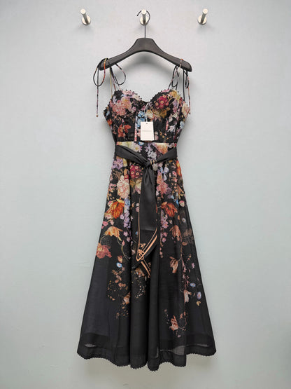 26Vintage-Style Oil Painting Floral Camisole Dress