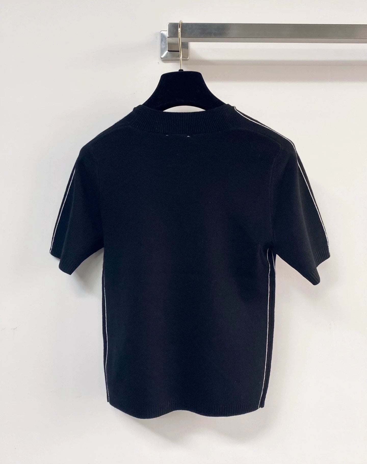 26ss Logo Embroidered Knit T-shirt