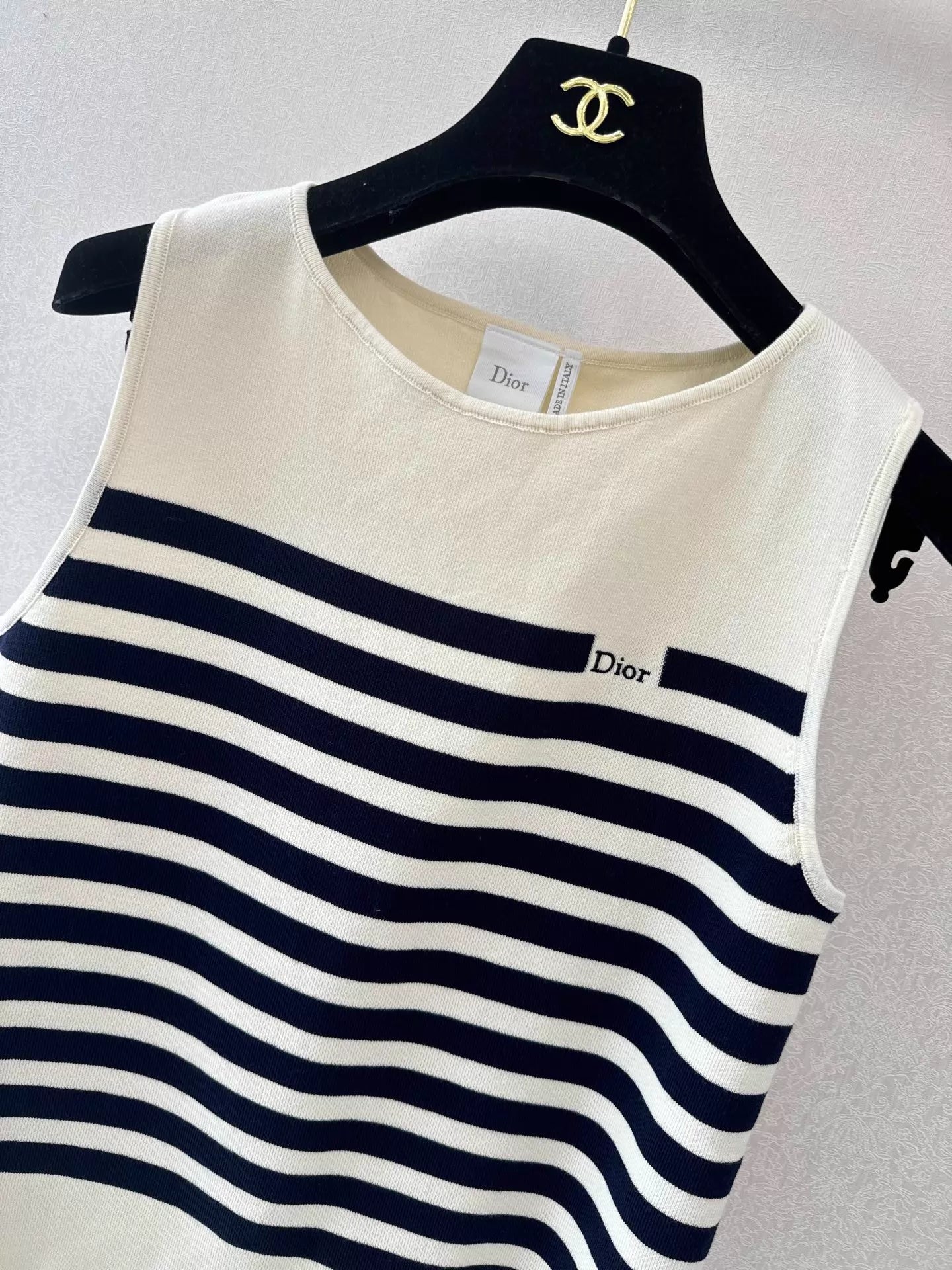26ss Striped Sleeveless Knit Vest