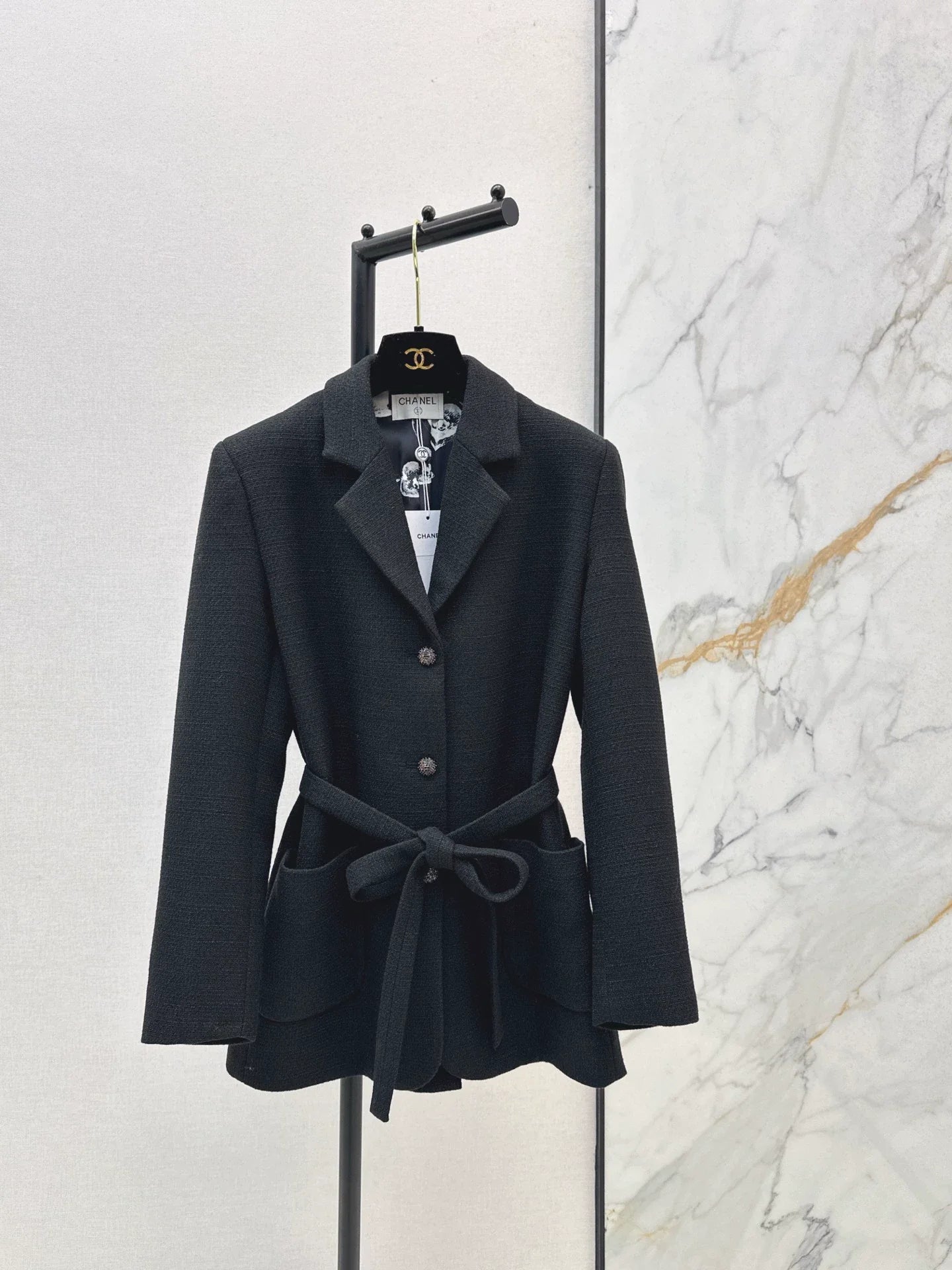 Woven woolen woolen woolen coat