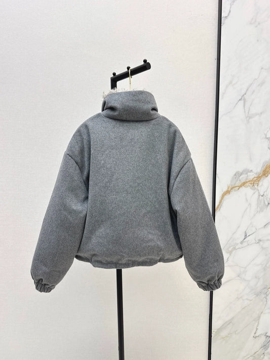25fw Short standing collar down jacket