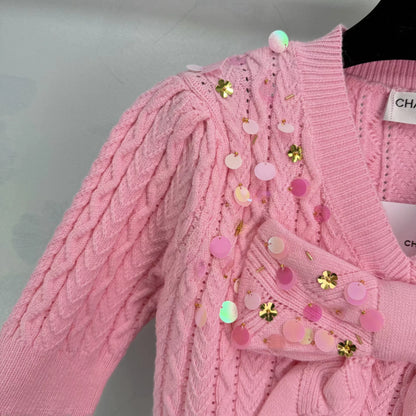 Bow-Tie Knit Sweater