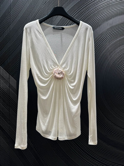 25fw V-neck top (vintage series)