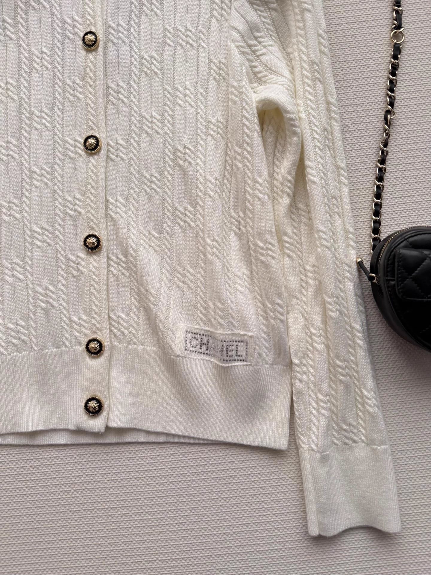 Rhinestone Logo cardigan