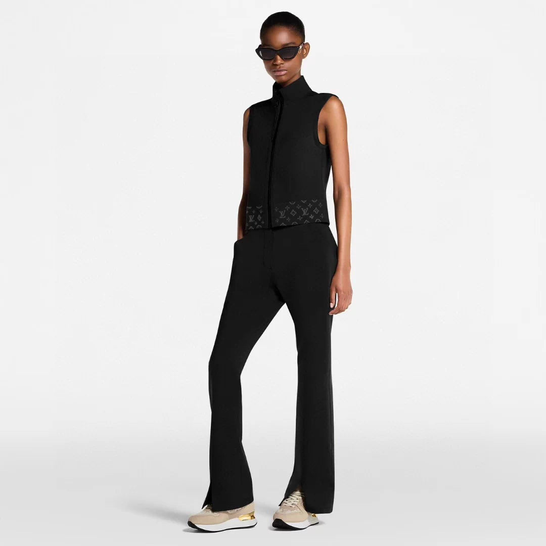 Zipper vest pants set