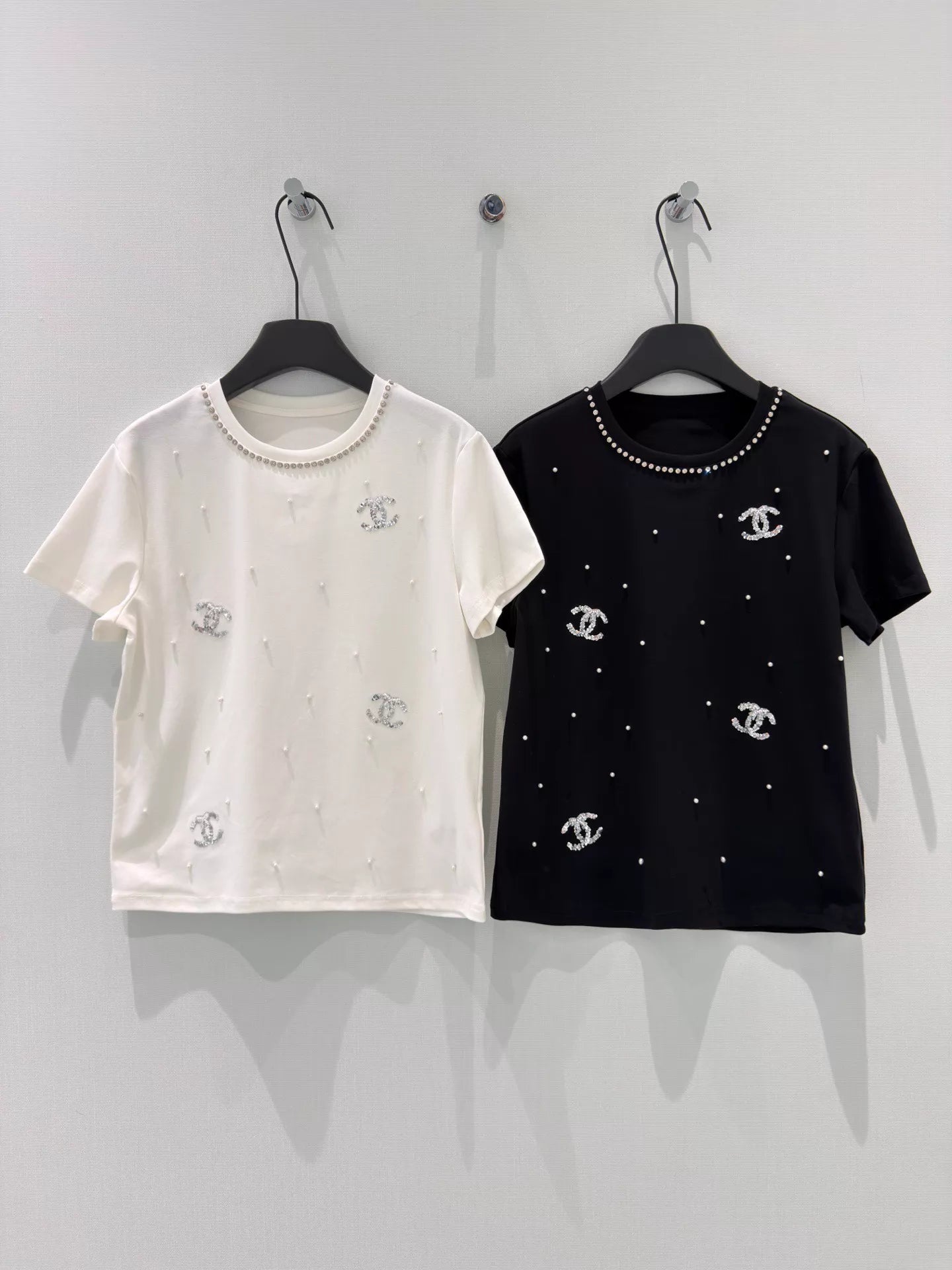26ss Sequin Embroidered T-shirt