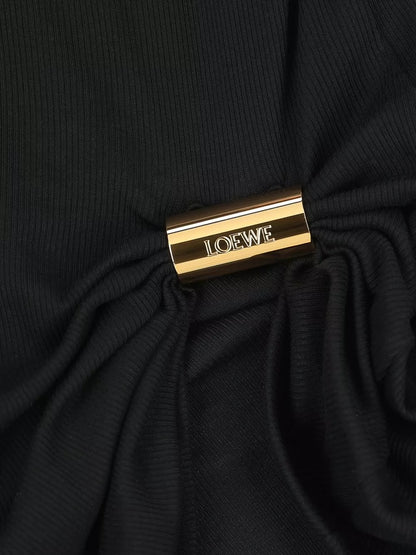 25fw Wrinkled gold buckle vest