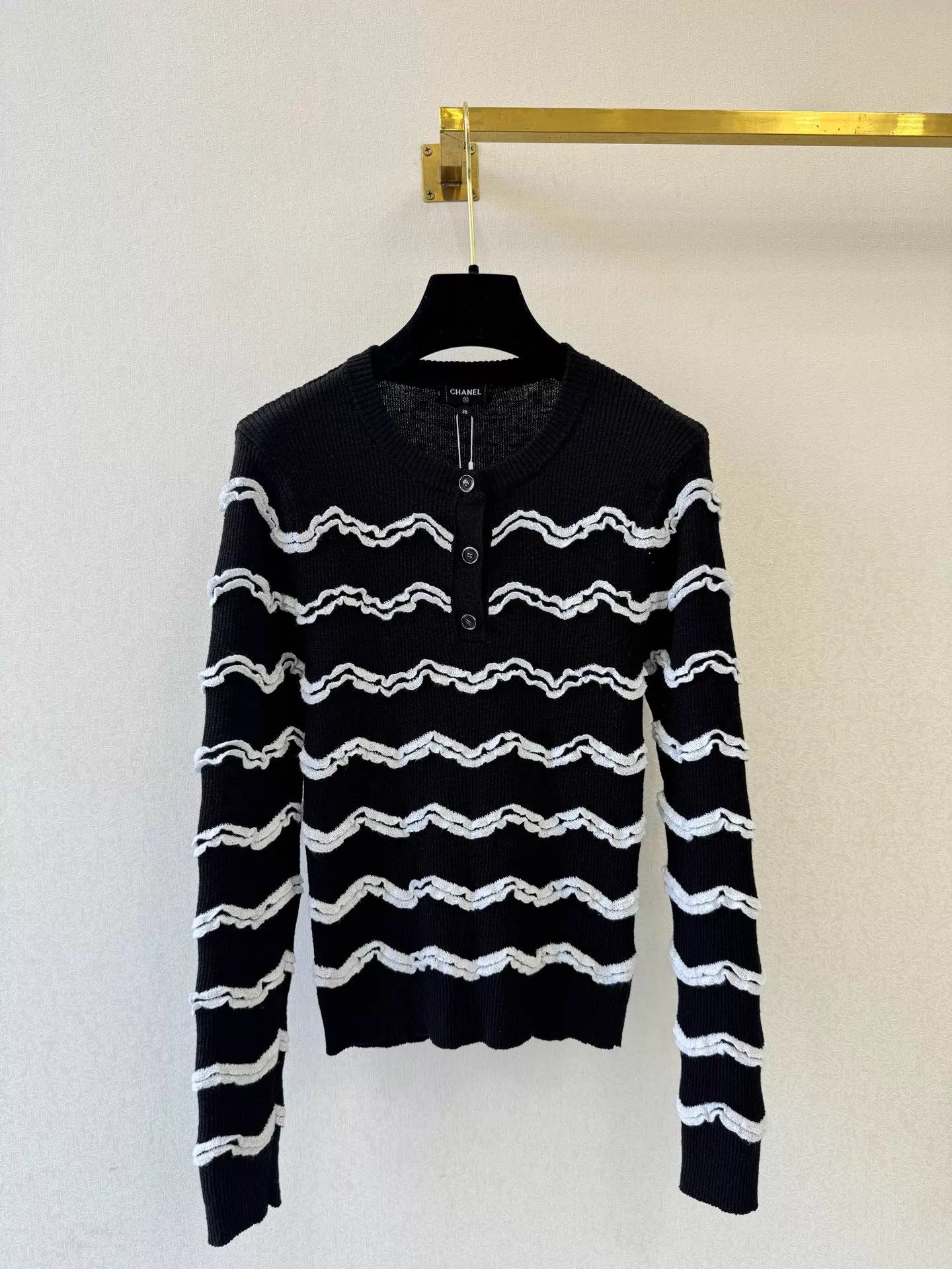 Wavy Knit Cardigan