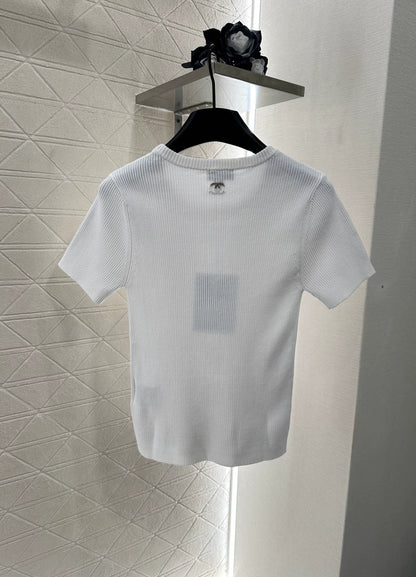 25fw Hollow knit short sleeves