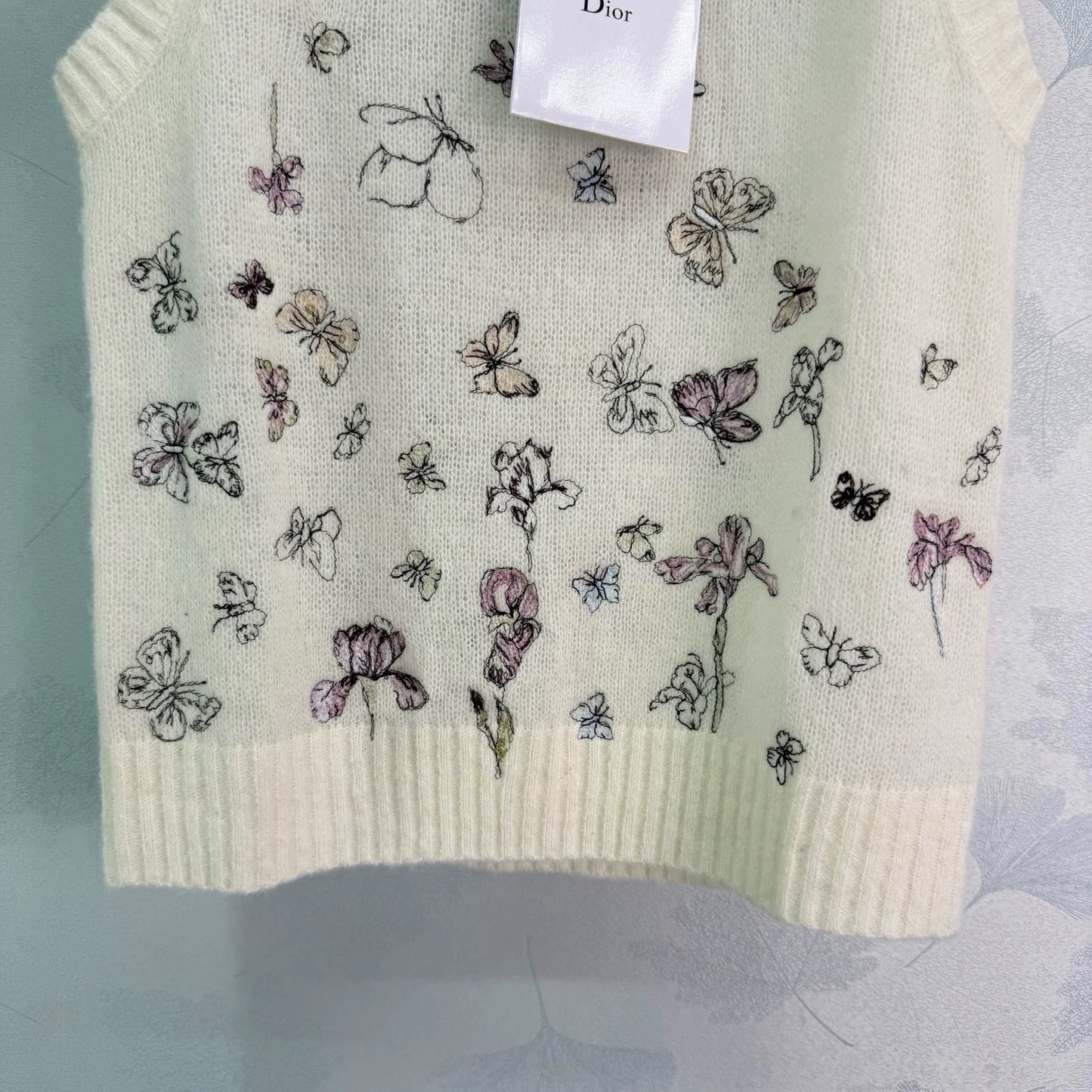Butterfly Embroidered Knitted Vest