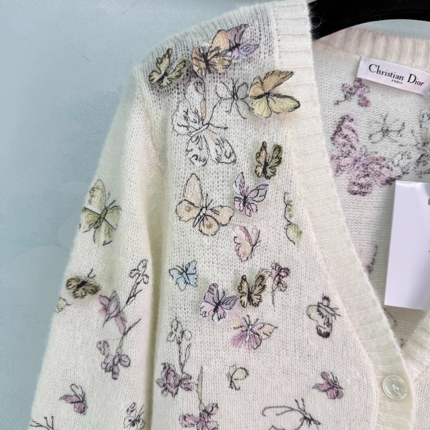 Butterfly Embroidered Knitted cardigan