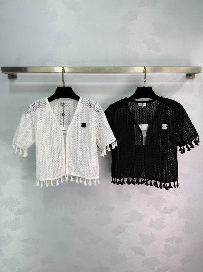 26ss V-neck Knit Short-Sleeve Cardigan