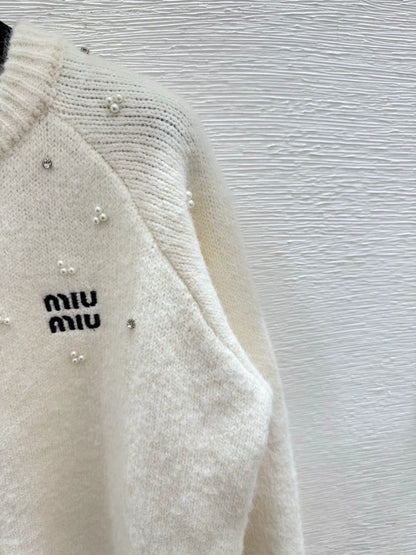 25fw Pearl knitted cardigan