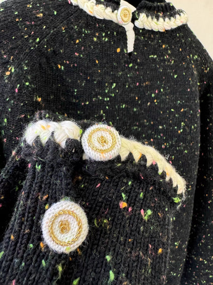 Jacquard Wool Knit Sweater