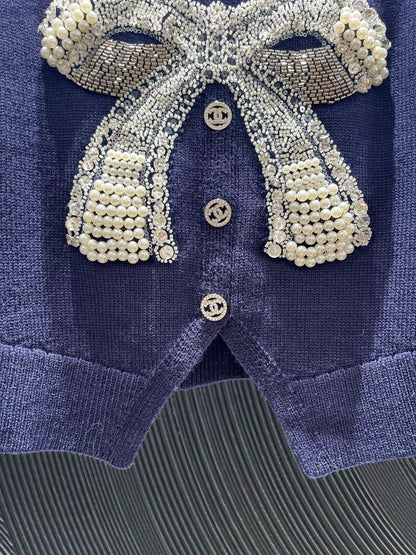 25fw Bow tie stand up collar sweater（Medieval Series）