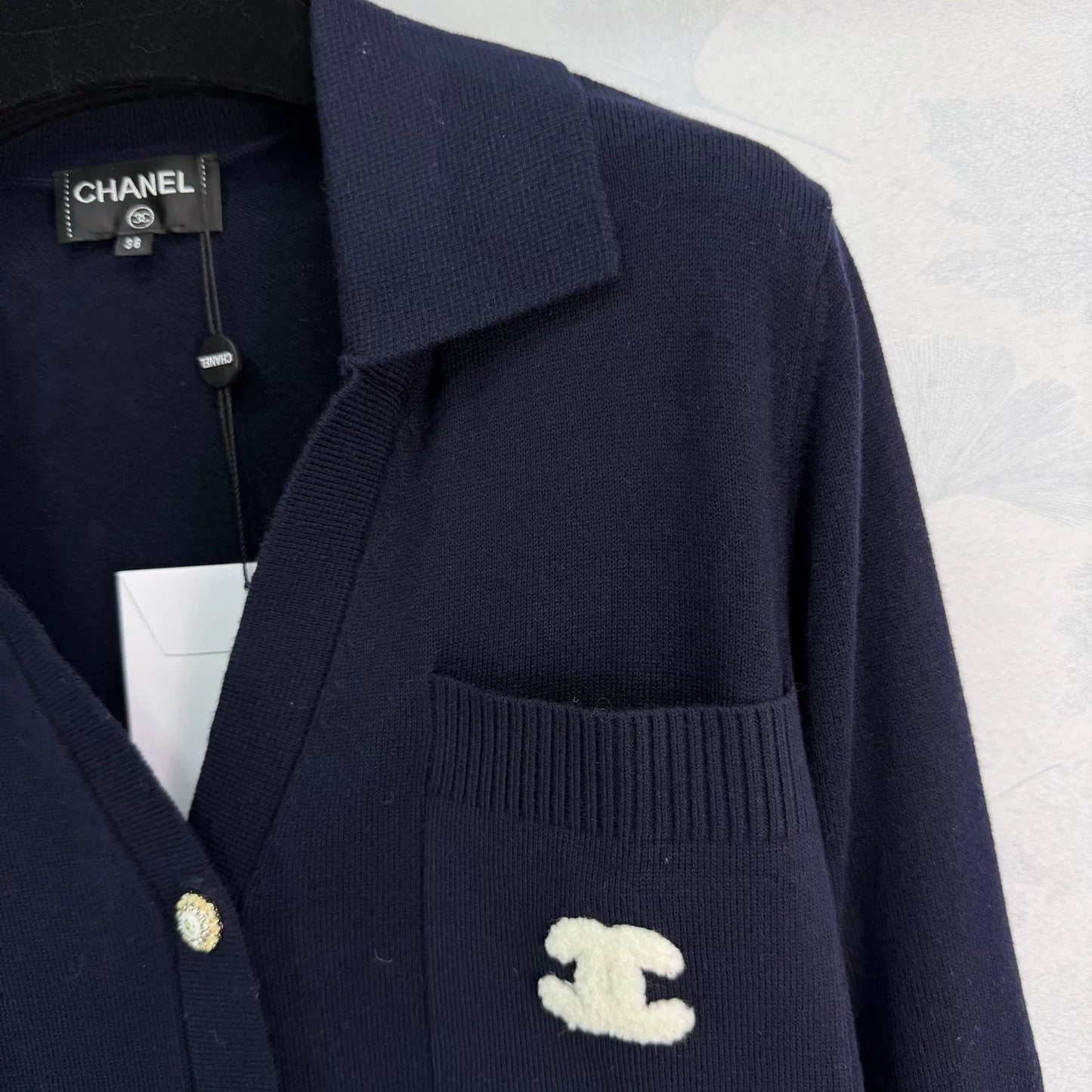 Navy Blue Knit Cardigan