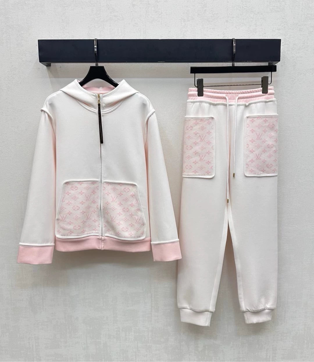 Louis Vuitton /26New Season Hooded Jacquard Jacket & Trousers Set