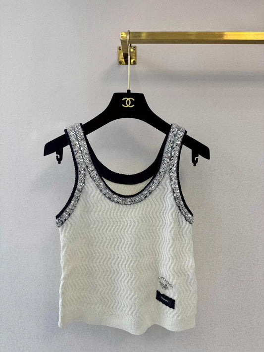 Sequined Knit Vest