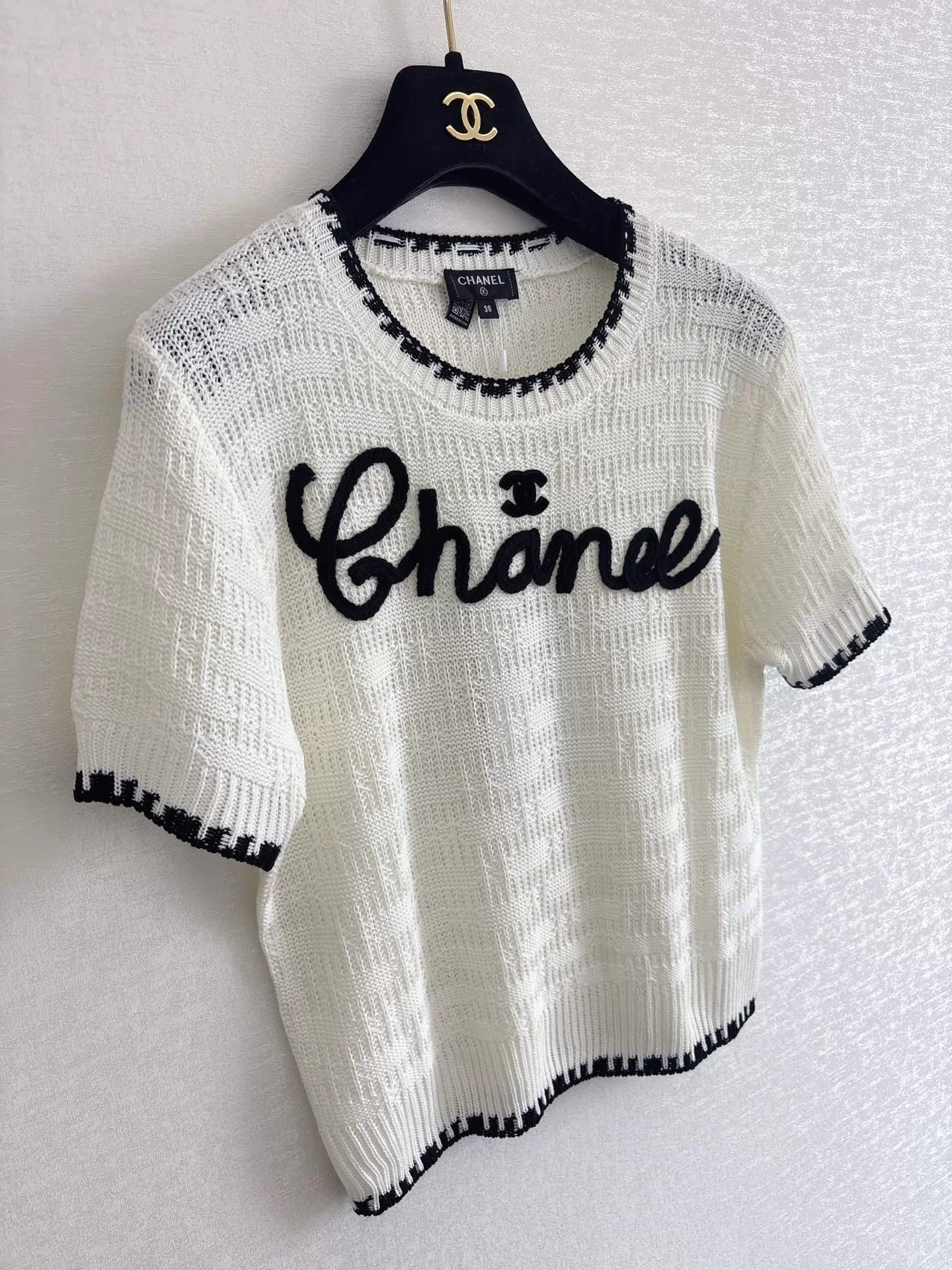 26ss Tweed short-sleeved shirt