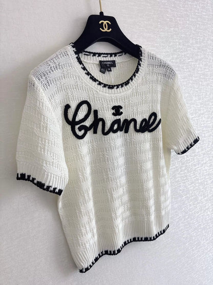 26ss Tweed short-sleeved shirt