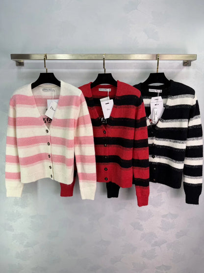 Striped Knit Cardigan