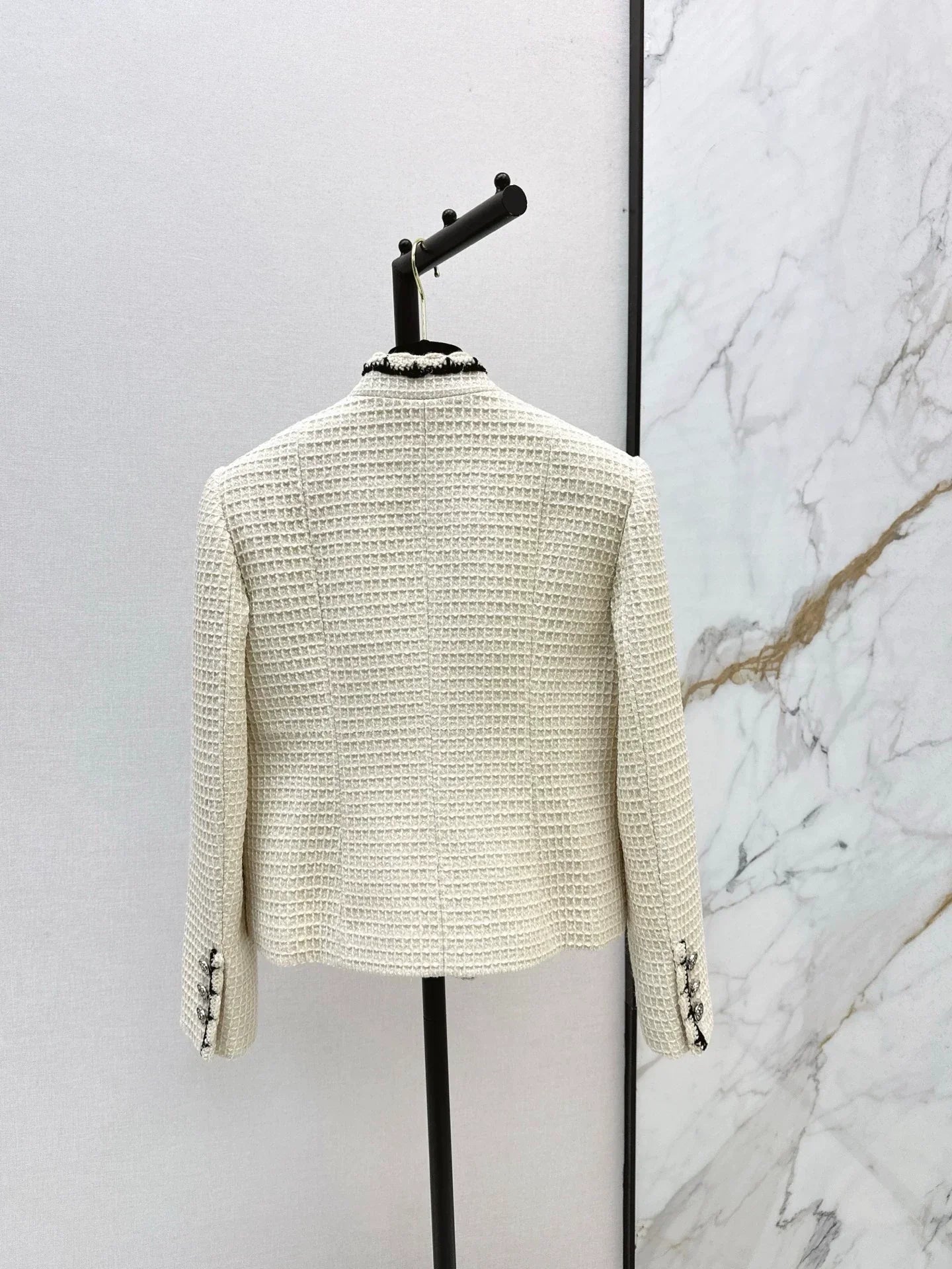 25fw Woven belt trimmed jacket