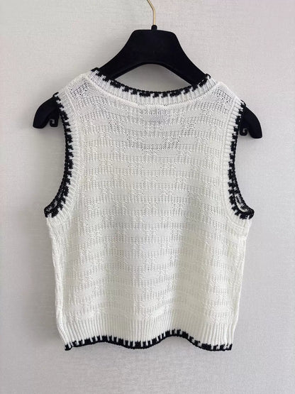 26ss Letter logo knitted vest