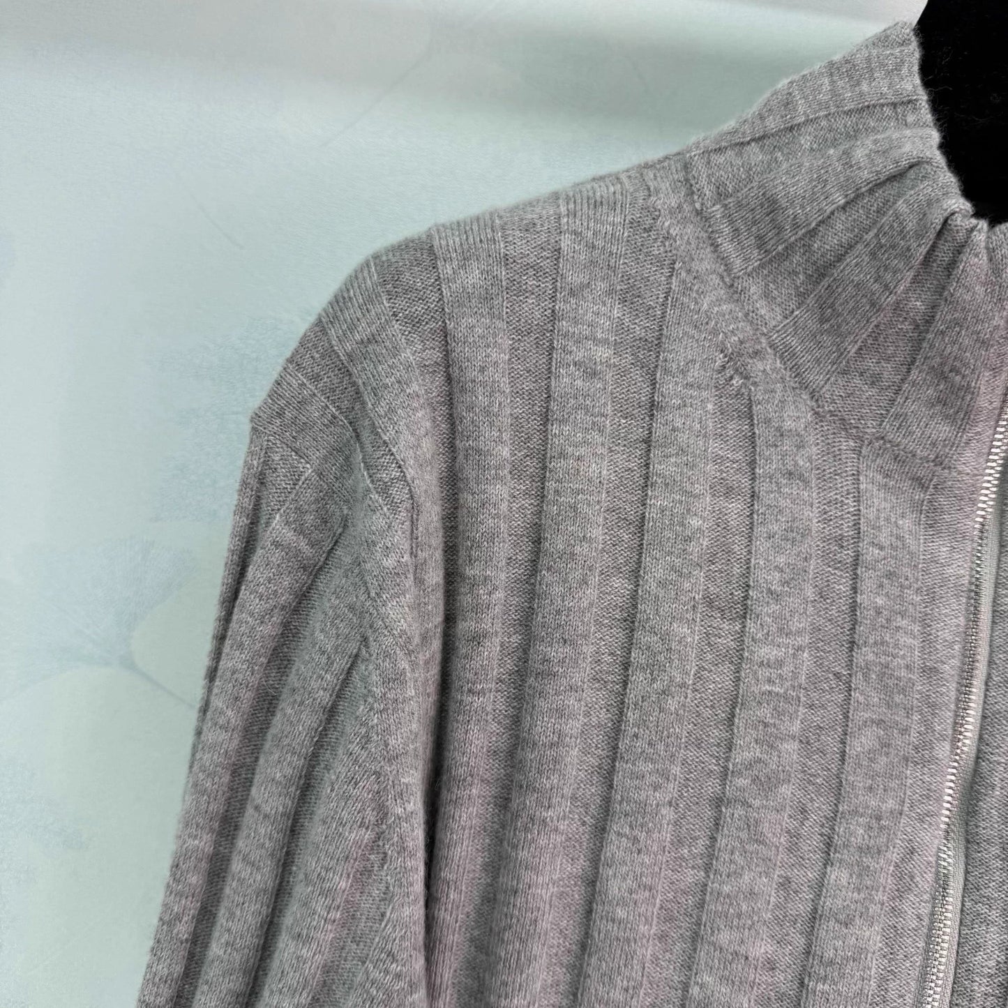 Grey knit cardigan